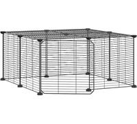 vidaXL 12 pcs. cage pour animaux domestiques avec porte noir 35x35 cm acier