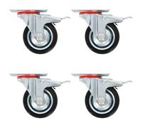 12 pcs Roulettes pivotantes 75 mm