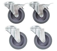 vidaXL 12 pcs Roulettes pivotantes à trou de boulon 75 mm