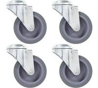 vidaXL 12 pcs Roulettes pivotantes à trou de boulon 75 mm