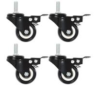 vidaXL 12 pcs Roulettes pivotantes avec frein 50 mm