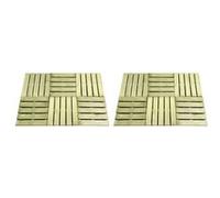 vidaXL 12 st Terrastegels 50x50 cm hout groen276430 Vert G