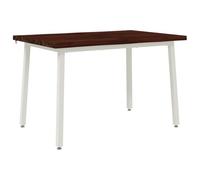 vidaXL 120 x 70 x 75 cm Bois d'Acacia Massif Marron foncé et Blanc