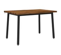 vidaXL 120 x 80 x 75 cm Bois d'Acacia Massif Naturel et Noir