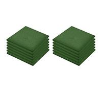 vidaXL Carreaux de protection antichoc 12pcs Caoutchouc 50x50x3cm Vert Vert