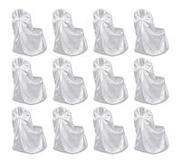 vidaXL Housses de chaise pour banquet de mariage 12 pcs Blanc