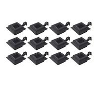 vidaXL 12x Lampes Solaires à LED Carrées d'Extérieur Applique Murale Lumière de Jardin Eclairage Lampe de Clôture Toit Allée 277136