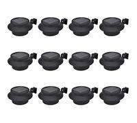 vidaXL Lampes solaires à LED d'extérieur pour clôture 12 pcs Noir G