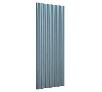vidaXL 12x Panneaux de Toiture Tôles Profilées Bricolage Toit Cabane Abris de Jardin Étable Maison Mobile Acier Enduit de Poudre Gris 100x36cm