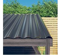 vidaXL 12x Panneaux de Toiture Tôles Profilées Bricolage Toit Cabane Abris de Jardin Étable Maison Mobile Acier Galvanisé 319126