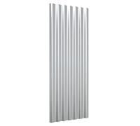 vidaXL 12x Panneaux de Toiture Tôles Profilées Bricolage Toit Cabane Abris de Jardin Étable Maison Mobile Acier Enduit de Poudre Argenté 100x36cm