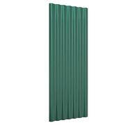 vidaXL Dakpanelen 12 st 100x36 cm gepoedercoat staal groen319142 Vert G