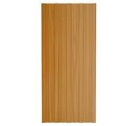 vidaXL 12x Panneaux de Toiture Tôles Profilées Panneaux de Toit d'Abris Garage Hangar Ecurie Extérieur Acier Galvanisé Bois Clair 100x45 cm