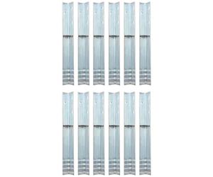 vidaXL 12x Piquet de Sol en Forme de L Acier Galvanisé Support d'Installation