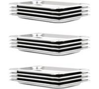 12x Récipients Gastronorm GN 1/3 Plaque de Cuisson Plateau de Service Plateau Empilable Restaurant Maison Cuisine Hôtel Intérieur 20 mm Inox