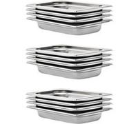 Récipients Gastronorm - VIDAXL - 12 pcs - Acier inoxydable - Empilable - 40 mm de profondeur