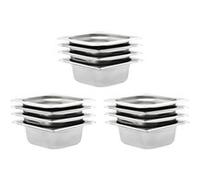 8x Récipients Gastronorm GN 1/6 150 mm Inox Restaurant Hôtel Cuisine vidaXL