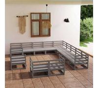 vidaXL 13-delige Loungeset massief grenenhout3075966 Bois G