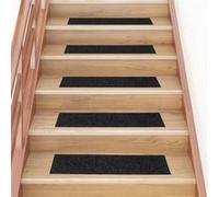 vidaXL 15 st Trapmatten zelfklevend rechthoekig 76x20 cm zwart326926 Noir G