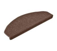 vidaXL 15x Tapis de Marches d'Escalier Protecteur d'Escalier Moquette d'Escalier Maison Intérieur Insonorisant Antidérapant Marron 65x24x4 cm