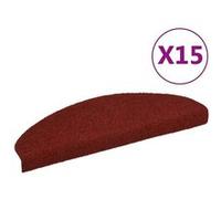 Tapis D'escalier Auto-Adhésif Poinçon Aiguilleté 15 Pcs Rouge
