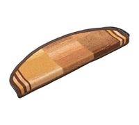 vidaXL 15x Tapis d'Escalier Autocollants Protecteur d'Escalier Moquette d'Escalier Tapis de Marches Maison Antidérapant Marron 65x21x4 cm