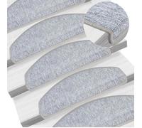 Tapis D'escalier 15 Pcs Gris Clair 65 X 24 X 4 Cm