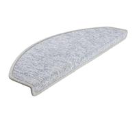 vidaXL 15x Tapis d'Escalier Tapis de Marche d'Escalier Protection d'Escalier Surface Antidérapante Intérieur Maison Gris 133887