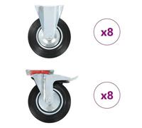 vidaXL 16 pcs Roulettes 200 mm