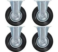 vidaXL 16 pcs Roulettes fixes 125 mm