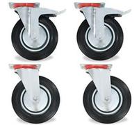 16 pcs Roulettes pivotantes 200 mm