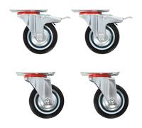 vidaXL 16 pcs Roulettes pivotantes 75 mm