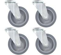 vidaXL 16 pcs Roulettes pivotantes à trou de boulon 100 mm G