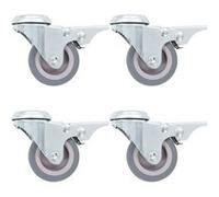 vidaXL 16 pcs Roulettes pivotantes à trou de boulon 50 mm G
