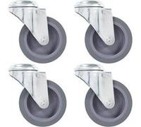 vidaXL 16 pcs Roulettes pivotantes à trou de boulon 75 mm G