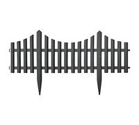 vidaXL 17x Bordures de Pelouse Bordures de Jardin Bordures de Gazon Bordures d'herbe Parterre Rebord de Jardin Extérieur Anthracite 10 m PP