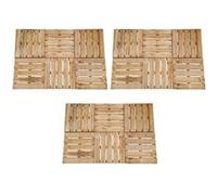 vidaXL Dalles de terrasse 18 pcs 50x50 cm Bois Marron