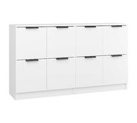 vidaXL Buffets 2 pcs Blanc 60x30x70 cm Bois d'ingénierie 3115804