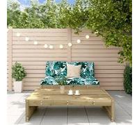 Salon de Jardin 2 pcs, Canapés Centraux avec Dossier, Mobilier d'Extérieur, Ensemble de Meubles de Patio Terrasse, Bois de Pin Imprégné