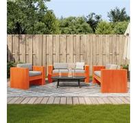 Vidaxl Salon De Jardin 2 Pcs Cire Marron Bois De Pin Massif