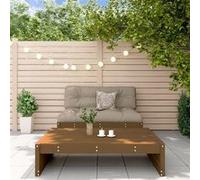 Vidaxl Salon De Jardin 2 Pcs Avec Coussins Marron Miel Bois Massif