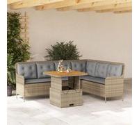 Vidaxl Salon De Jardin Avec Coussins 2 Pcs Beige Résine Tressée