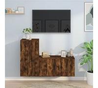 vidaXL 2-delige Tv-meubelset bewerkt hout gerookt eikenkleurig3188475 Marron G