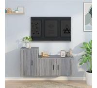 Vidaxl Ensemble De Meubles Tv 2 Pcs Sonoma Gris Bois D'ingénierie Marron