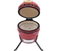 vidaXL 2-in-1 Kamado-Grill Smoker Céramique 56 cm Rot