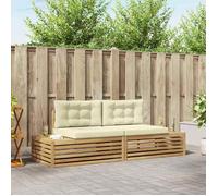 vidaXL 2 pc Ensemble de canapés d'extérieur Blanc 3391105