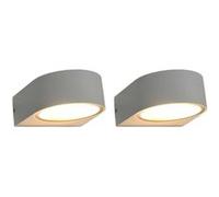 2x Appliques Murales LED d'Extérieur Blanc Rond Eclairage Luminaire vidaXL