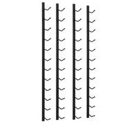 vidaXL 2 pcs Casiers à bouteilles mural pour 12 bouteilles Noir Fer