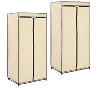 vidaXL 2 pcs Garde-robes Crème 75x50x160 cm