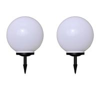 vidaXL Lampes d'allée extérieures LED solaires avec piquets au sol 40 cm 2x